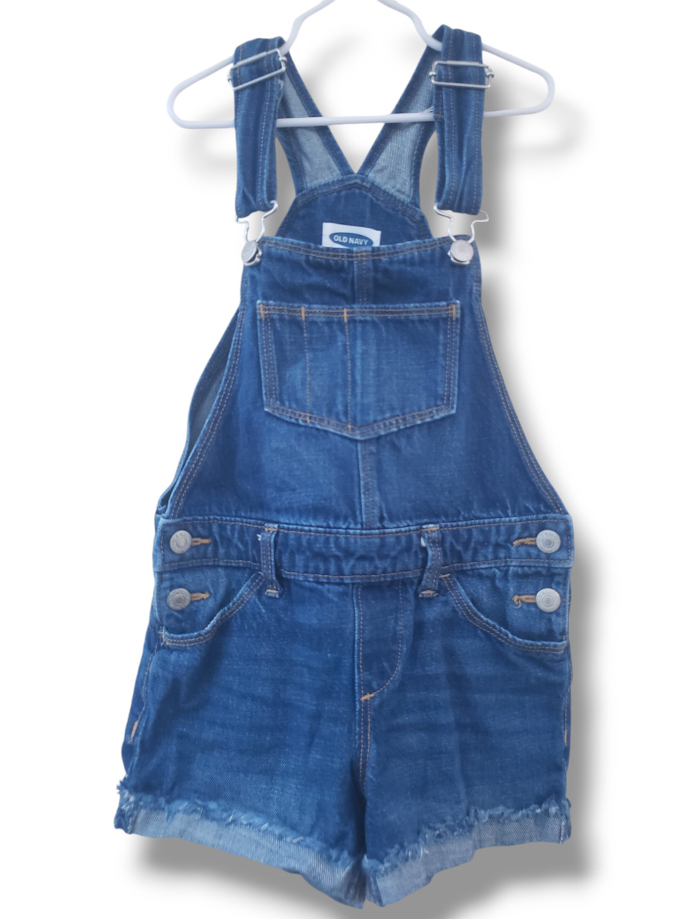 Old Navy Girls 8 Blue Jean Denim Shortall Overall